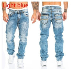 Trousers Straight Hip Hop Jeans Men's