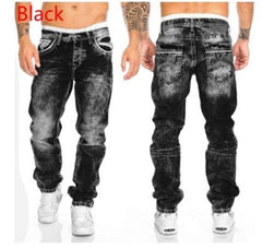 Trousers Straight Hip Hop Jeans Men's