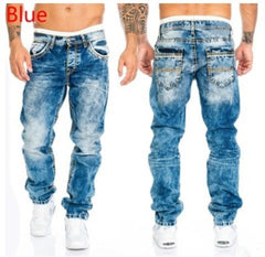 Trousers Straight Hip Hop Jeans Men's