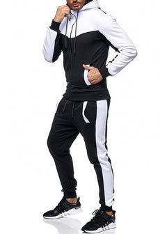 Men's casual hooded sweater suit