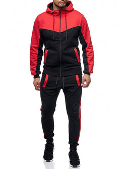 Men's casual hooded sweater suit