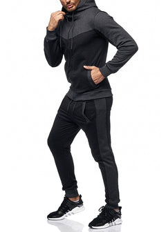 Men's casual hooded sweater suit