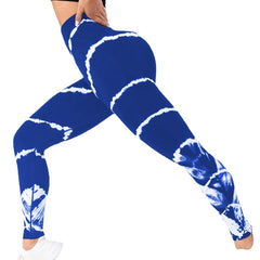 Tie-dye Stripes Seamless Yoga Pants Hip Lifting Sport