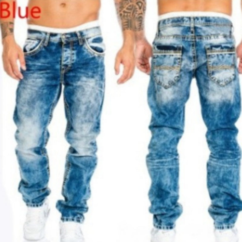 Trousers Straight Hip Hop Jeans Men's